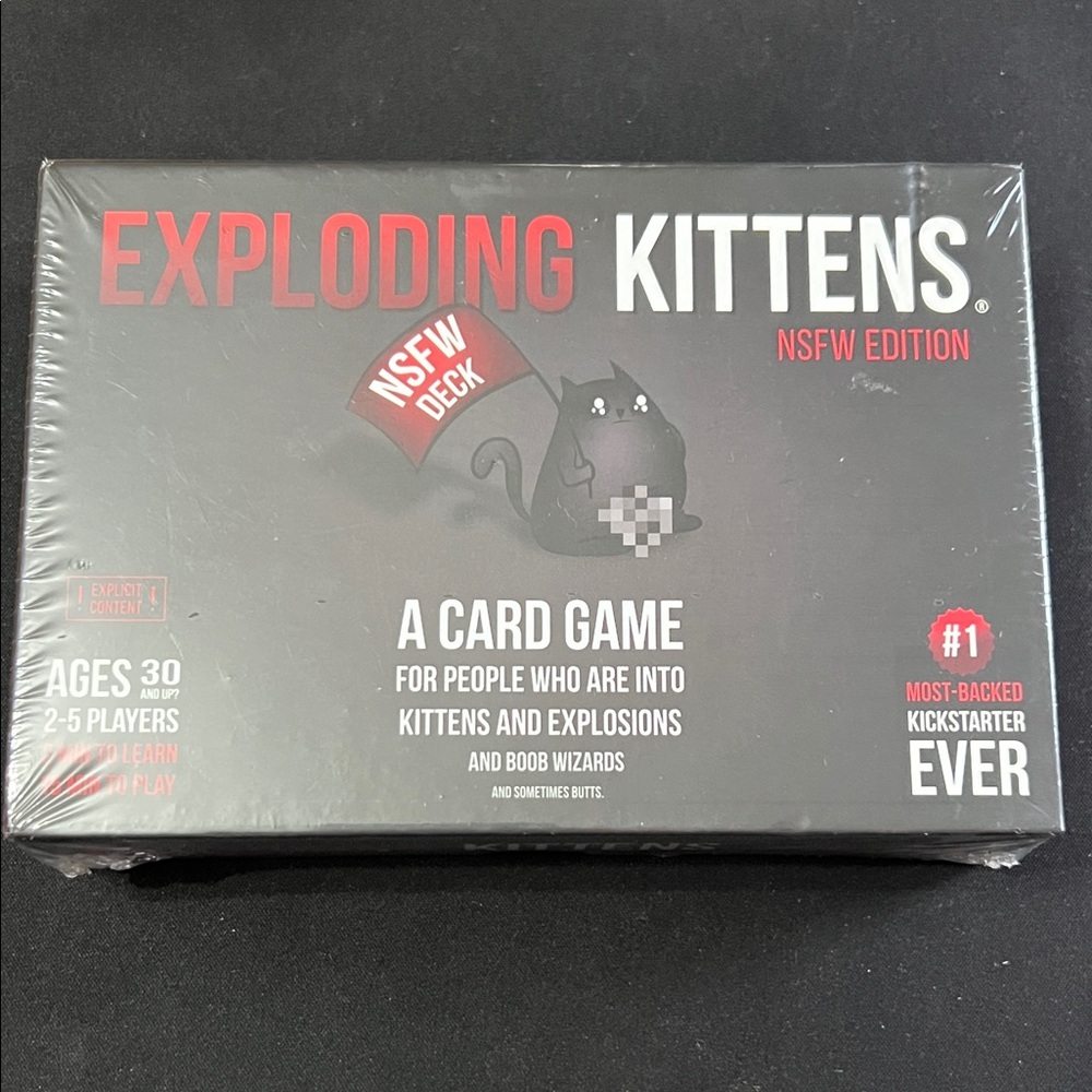 Exploding Kittens NSFW Edition Card Game - Black